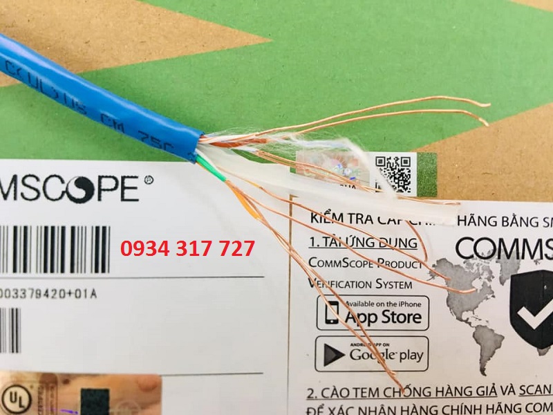  Một số Hình ảnh thực tế cáp mạng Cat6 Commscope UTP chính hãng